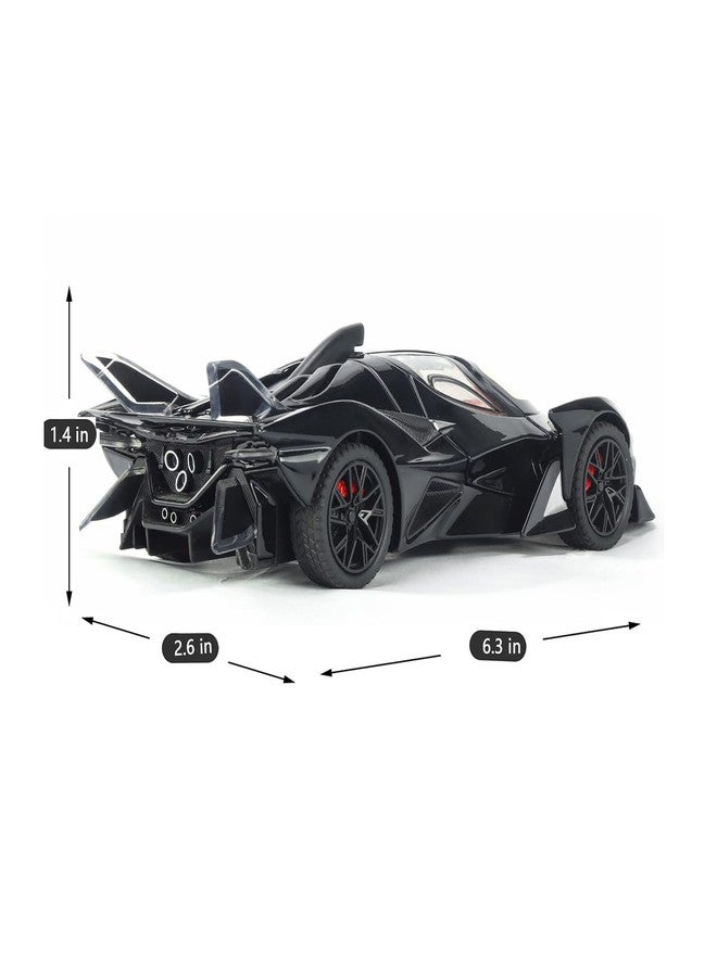 SASBSC Toy Cars Apo Project EVO Model 1:32 Metal Diecast Car Toys with Light and Sound Pull Back Car for 3 4 5 6 7 Year Old Boys (Black) - Image 3